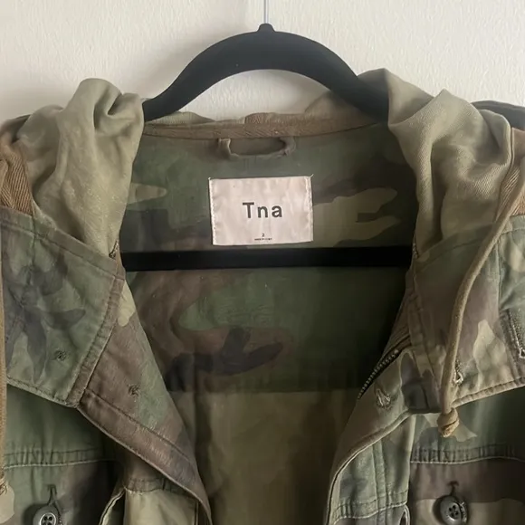 Tna camo utility hooded jacket