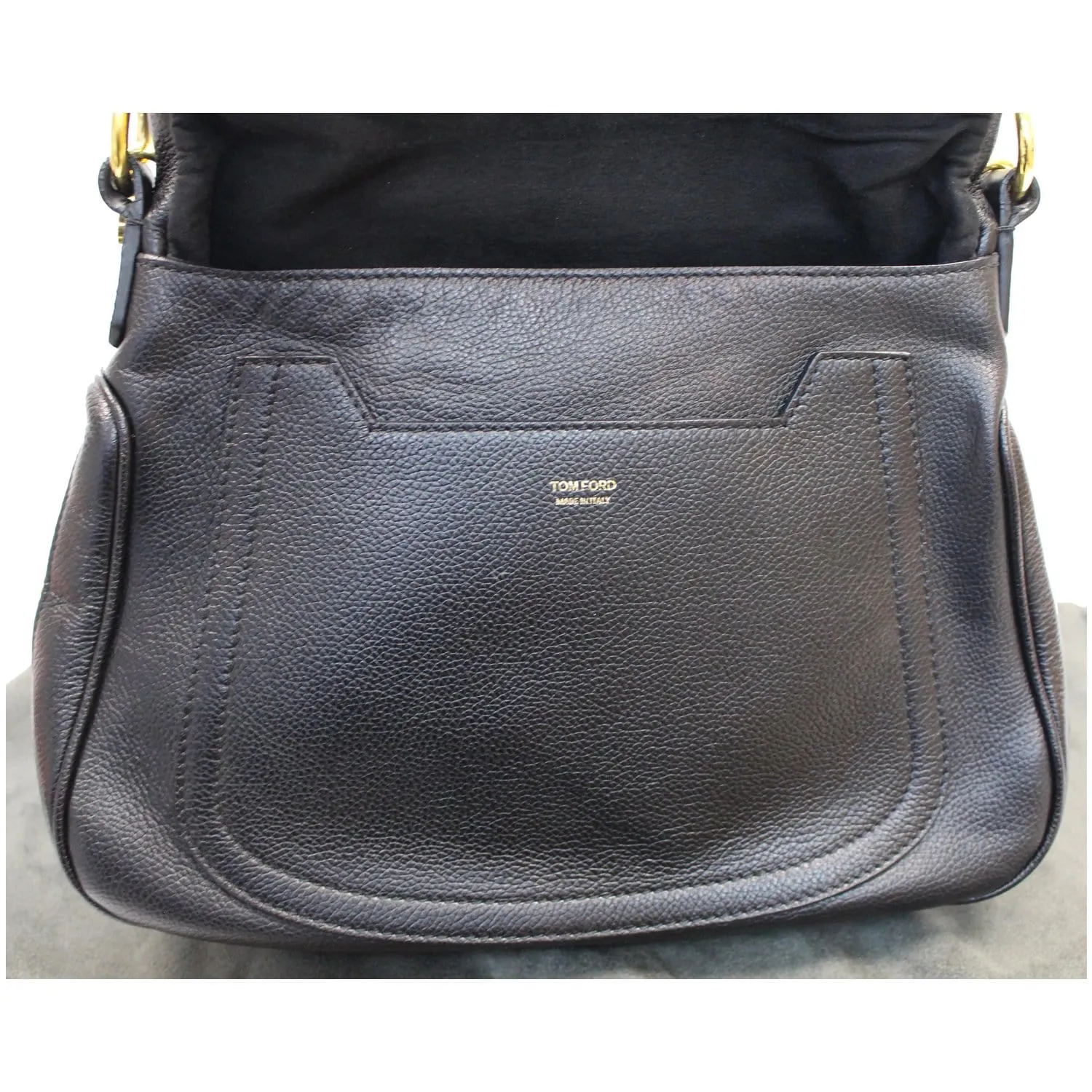 TOM FORD Jennifer Medium Leather Shoulder Bag Black