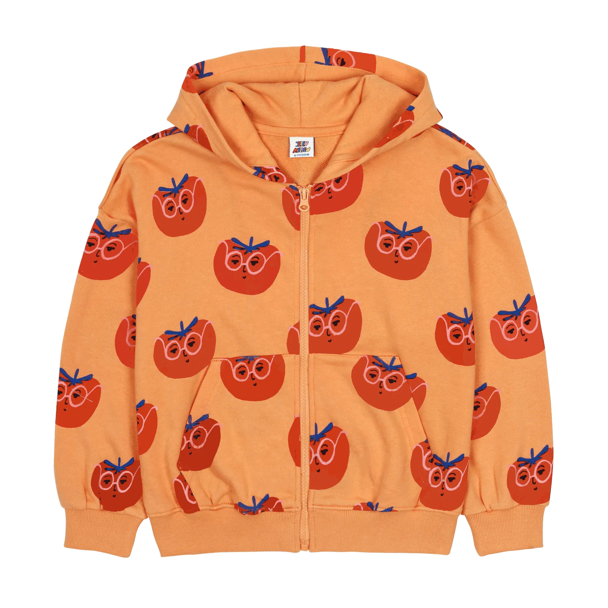 Tomato Zip-Up Hoodie by Jelly Mallow