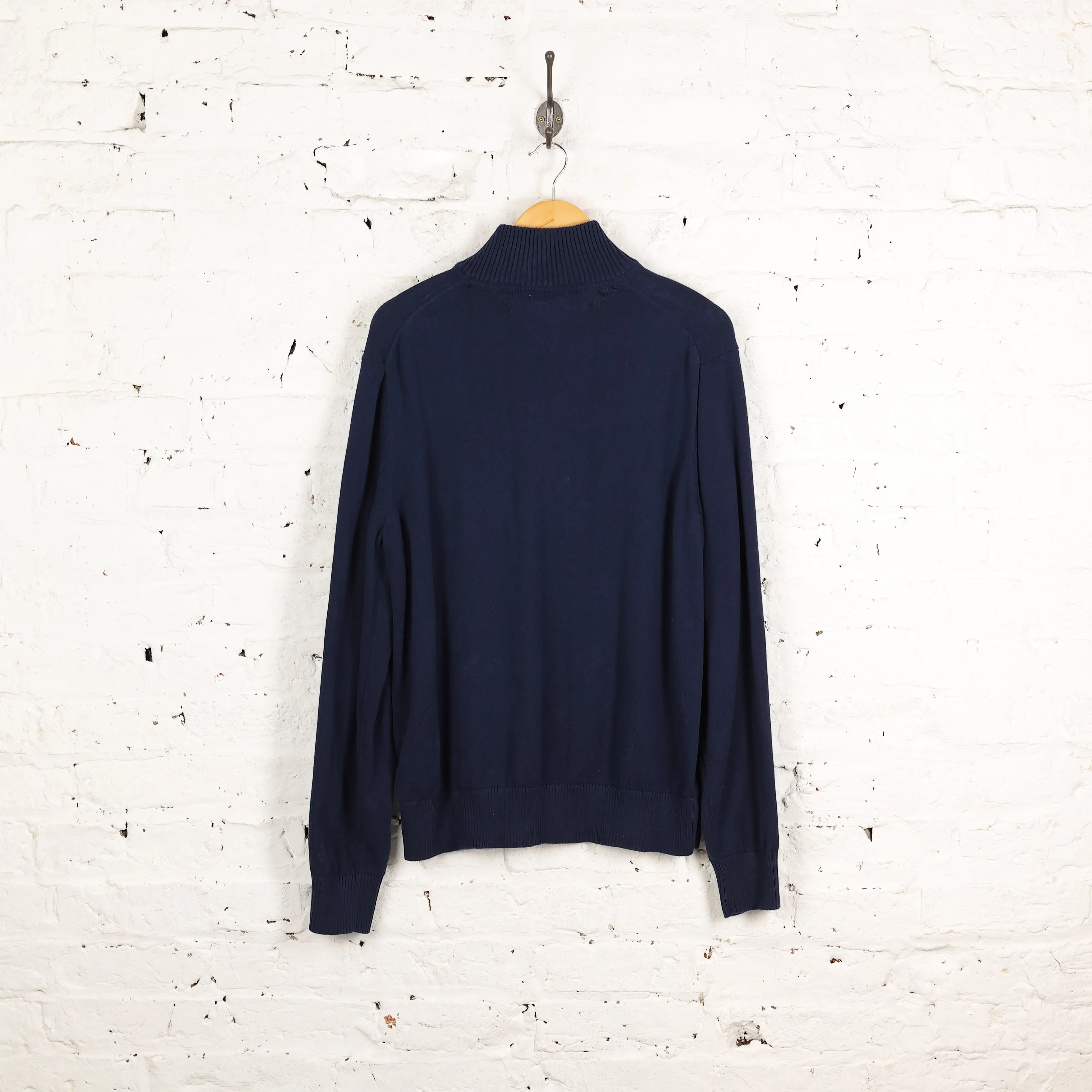 Tommy Hilfiger Knit 1/4 Zip Jumper - Blue - XL