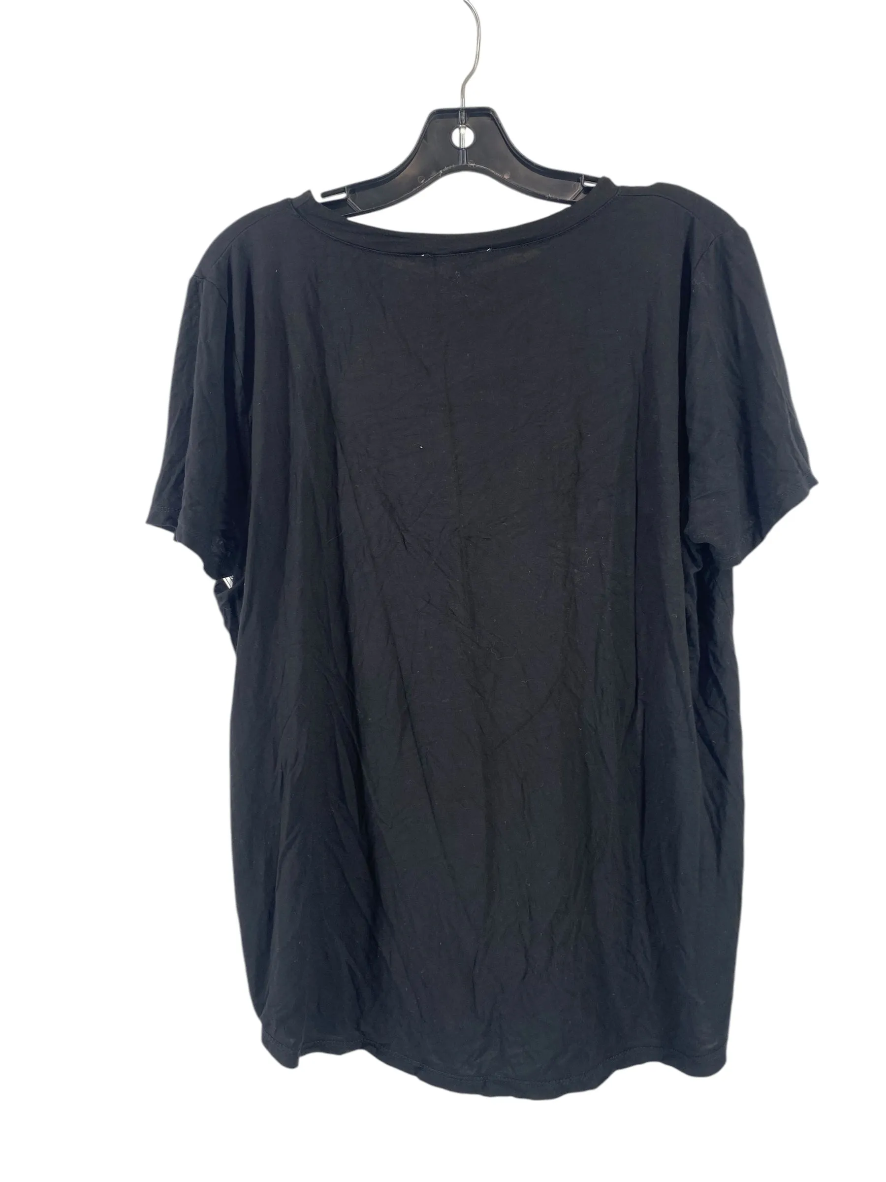 Top Short Sleeve By Green Envelope In Black, Size: Xl