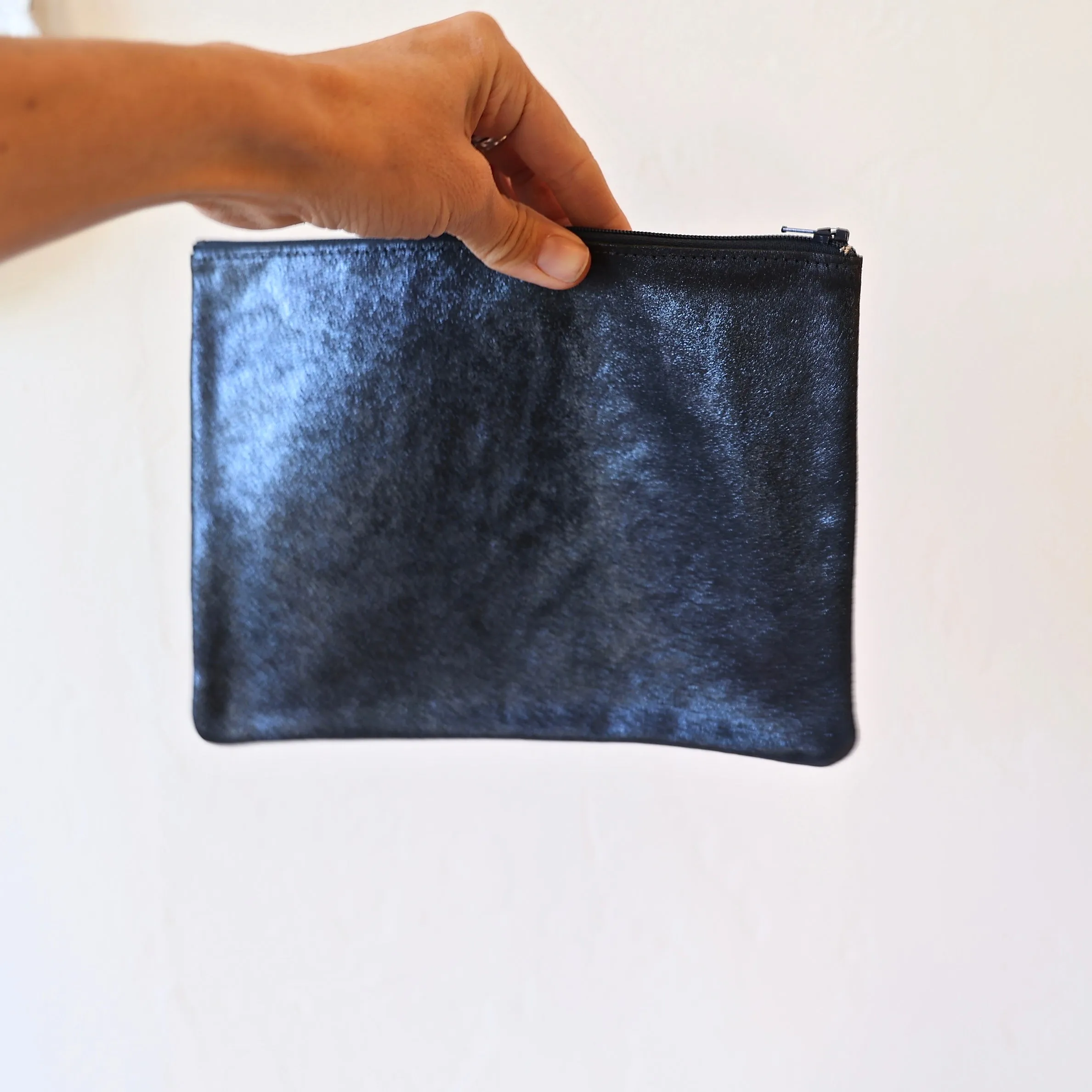 Tracey Tanner Large Leather Zip Pouch - 6 Colors