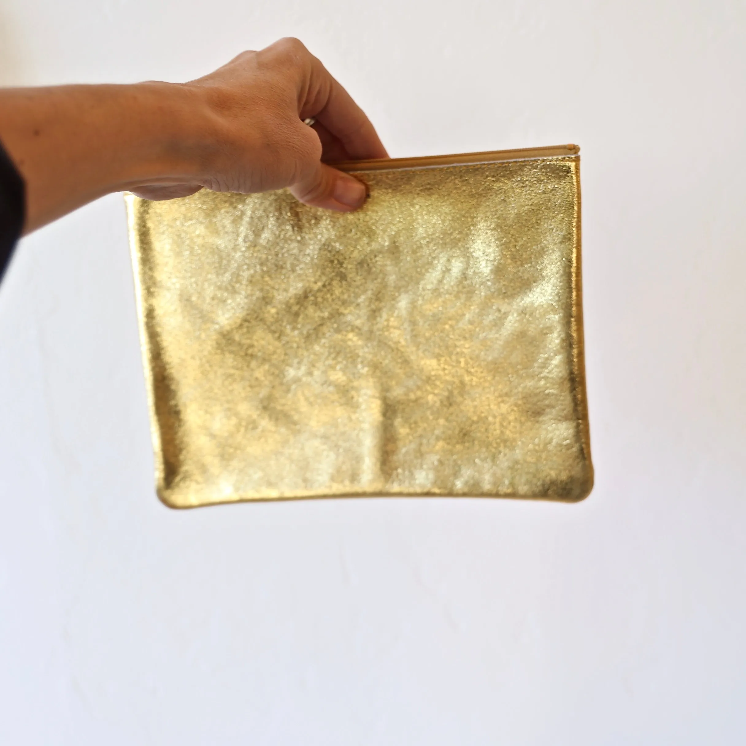 Tracey Tanner Large Leather Zip Pouch - 6 Colors