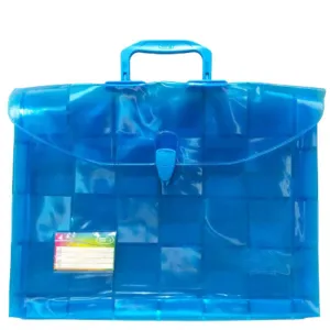 Transparent Colored Long Size Expanded Plastic Envelope with Handle