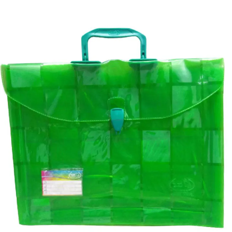 Transparent Colored Long Size Expanded Plastic Envelope with Handle