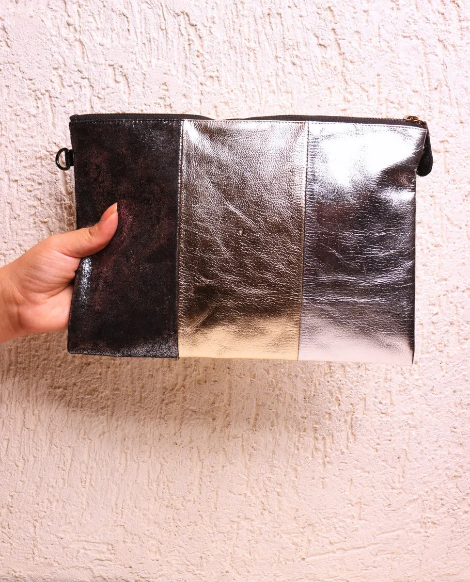 Tribeca Metallic Leather Bag