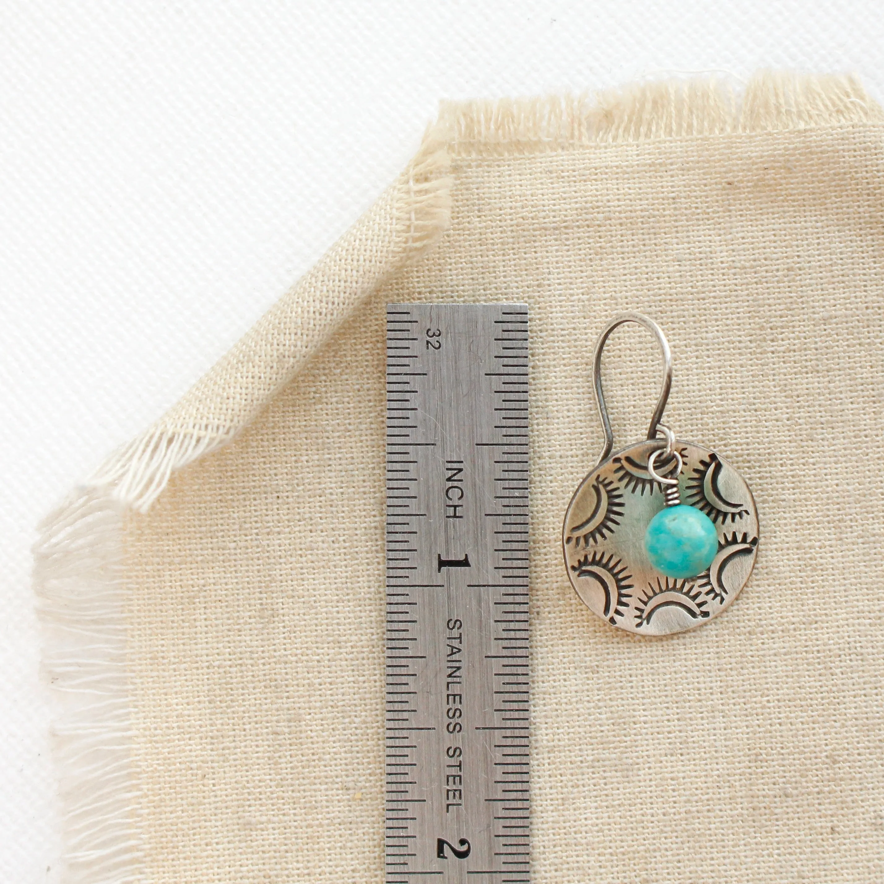 Turquoise Jolie Cupped Earrings