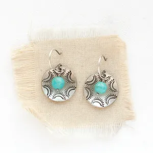 Turquoise Jolie Cupped Earrings