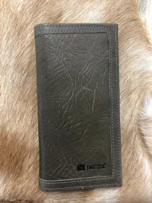 Twisted X Grey Elephant Stamped Rodeo Wallet