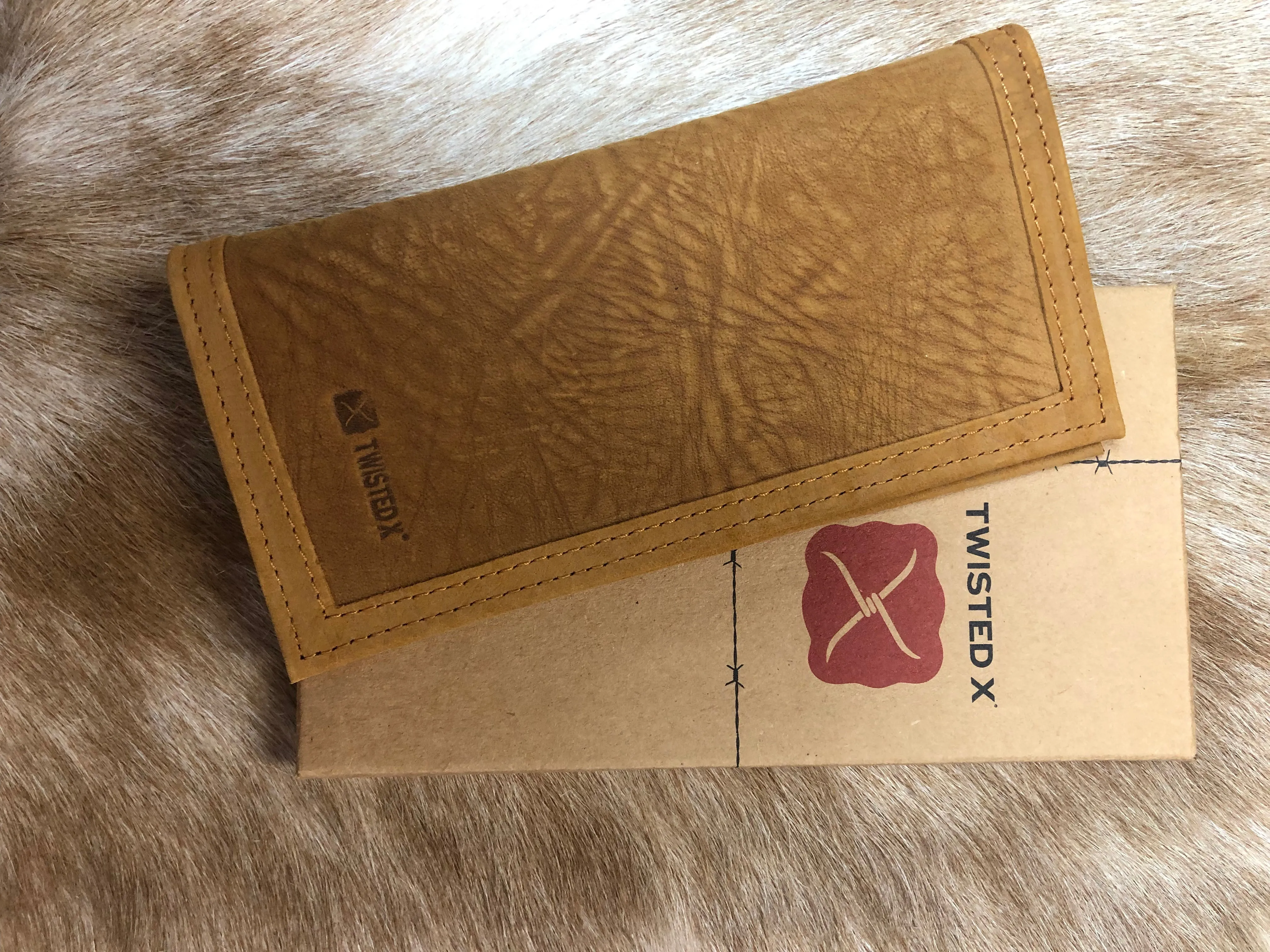 Twisted X Tan Elephant Stamped Rodeo Wallet