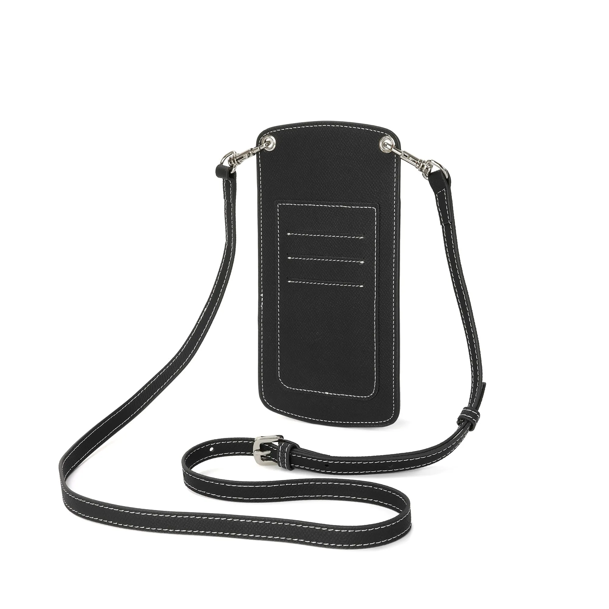 Two-Tone Leather Phone Crossbody Bag