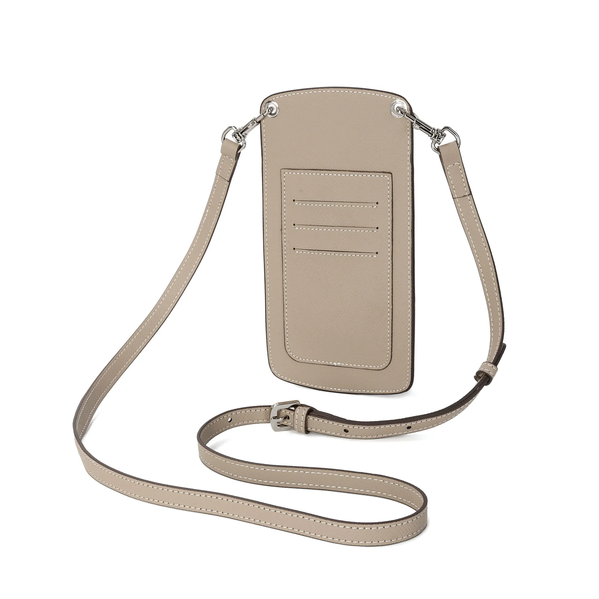 Two-Tone Leather Phone Crossbody Bag