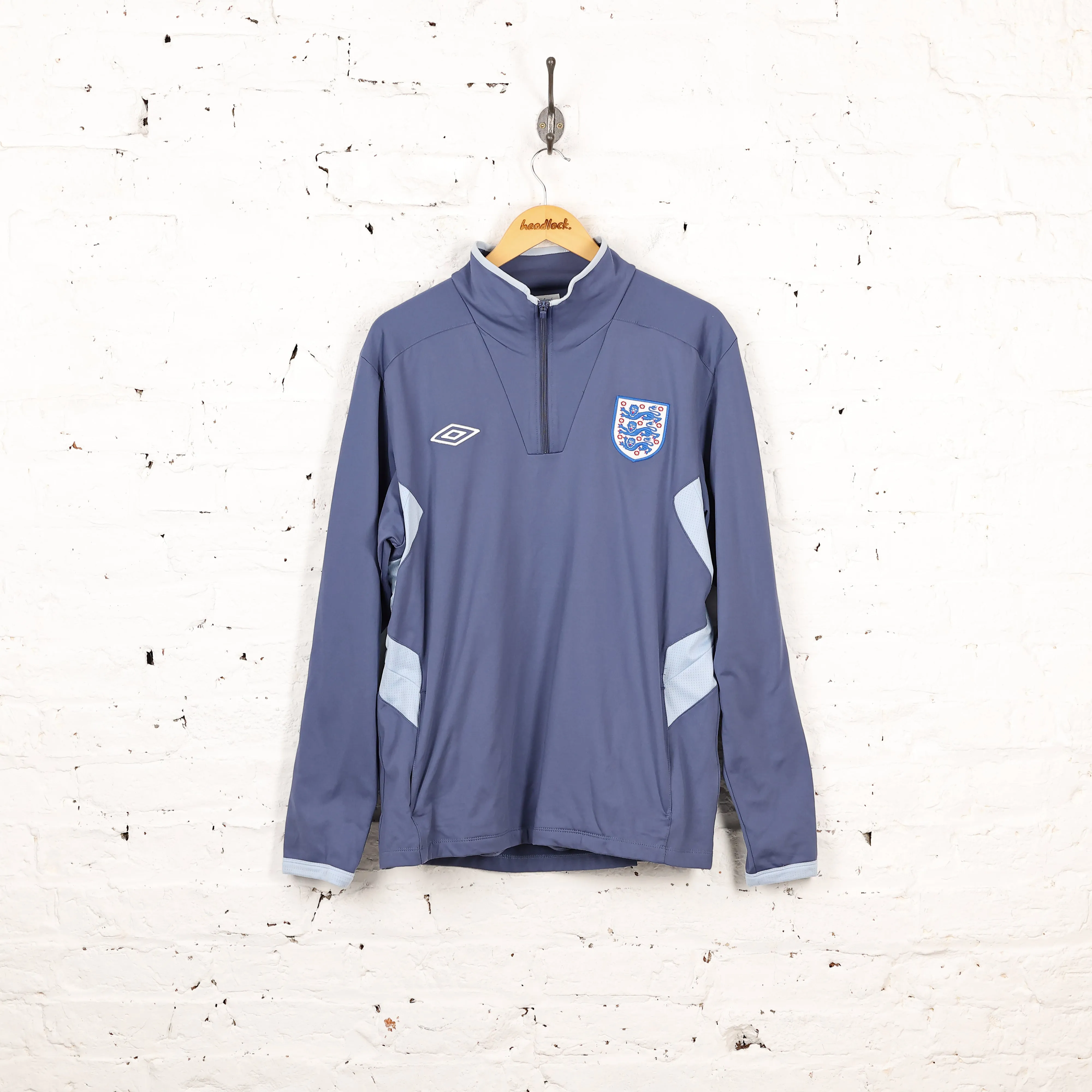 Umbro England 1/4 Zip Tracksuit Top Jacket - Blue - XL