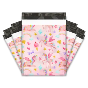 Unicorn rainbows 10x13 premium poly mailer - set of 10