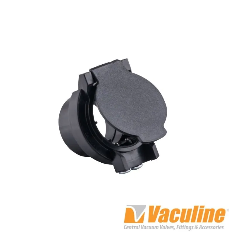 Vaculine Black Central Vacuum Utility Valve with convenient Pin Jack