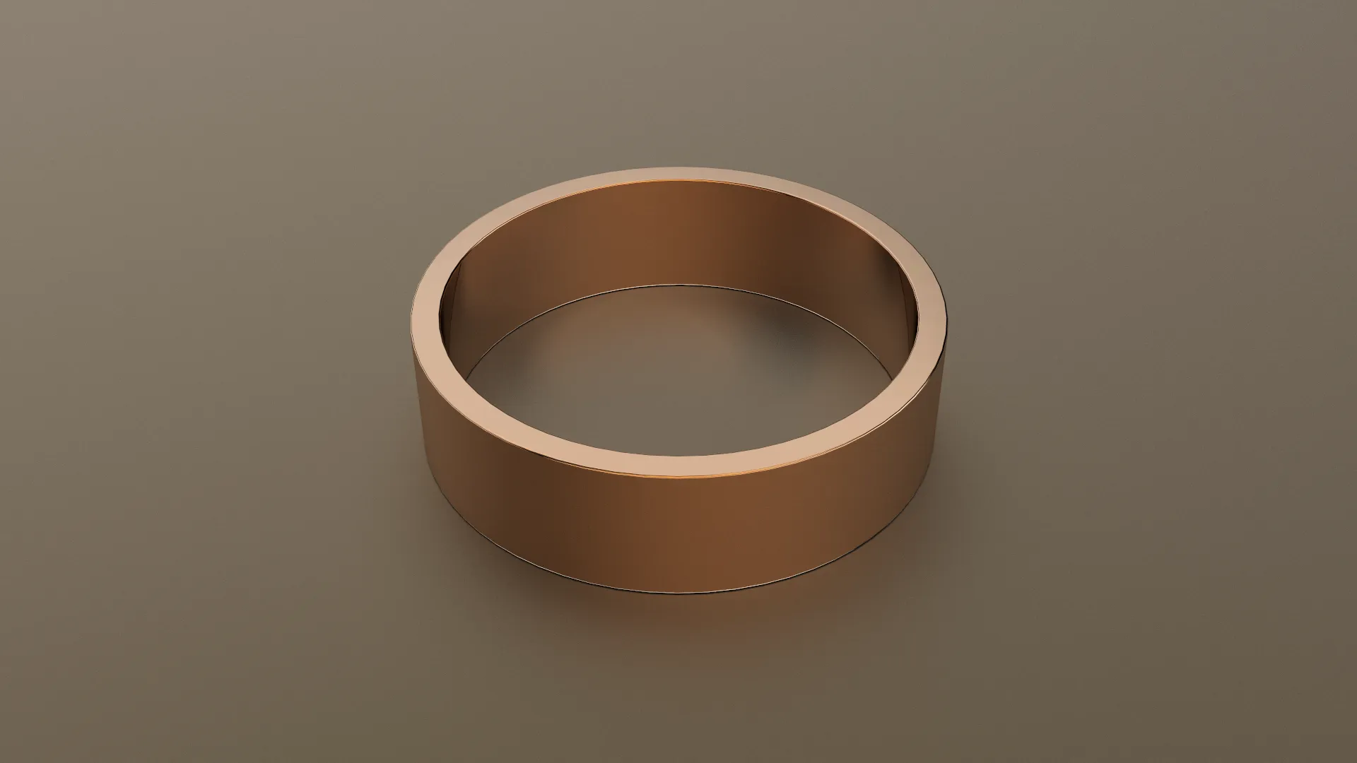 variant test of Brushed Rose Gold 6mm Flat Wedding Band