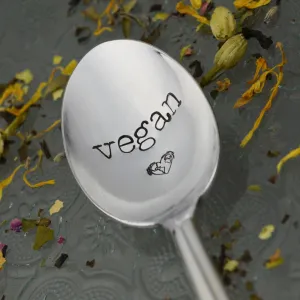 Vegan Hand Stamped Spoon