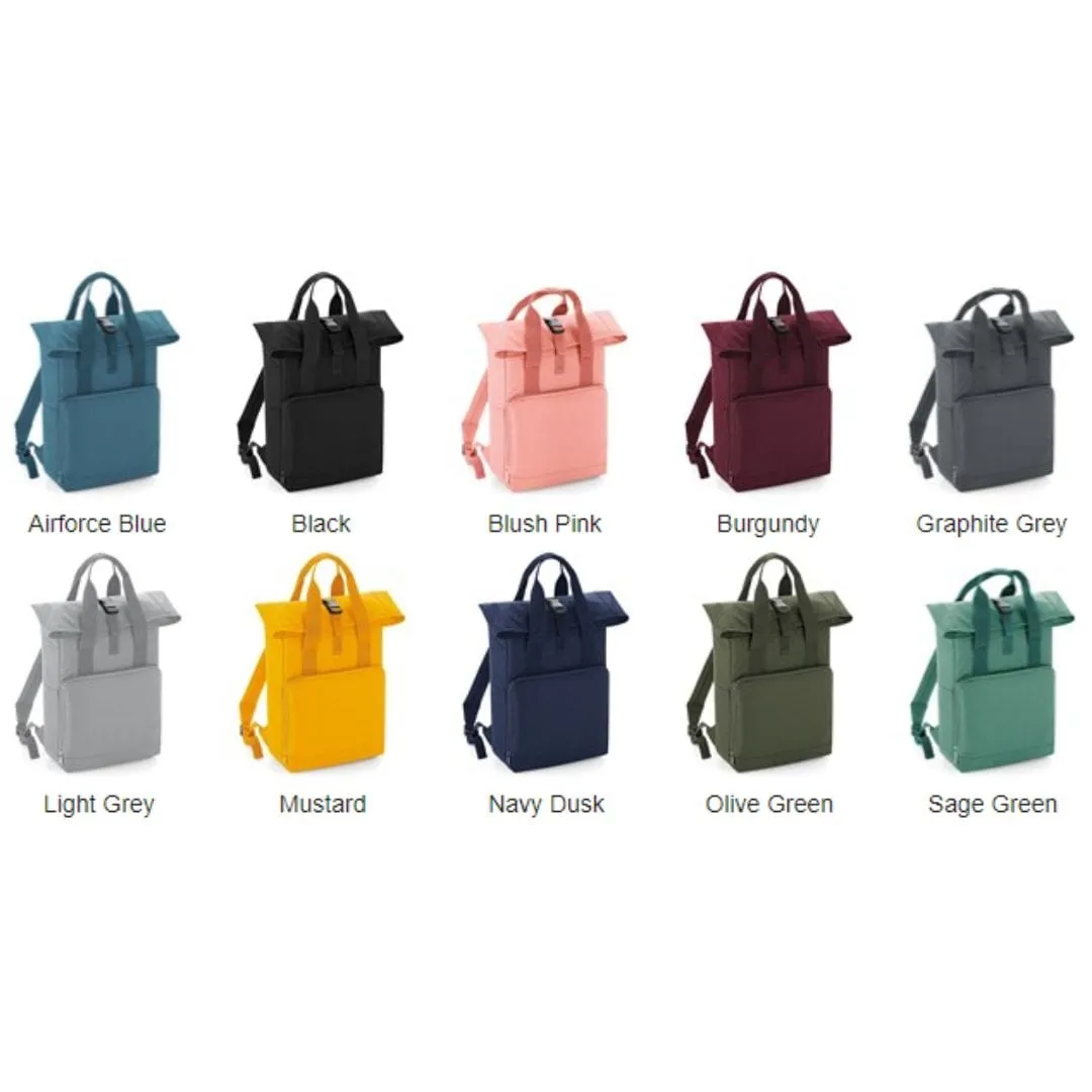Vegan Twin Handle Roll-Top Backpack | Multiple Colours
