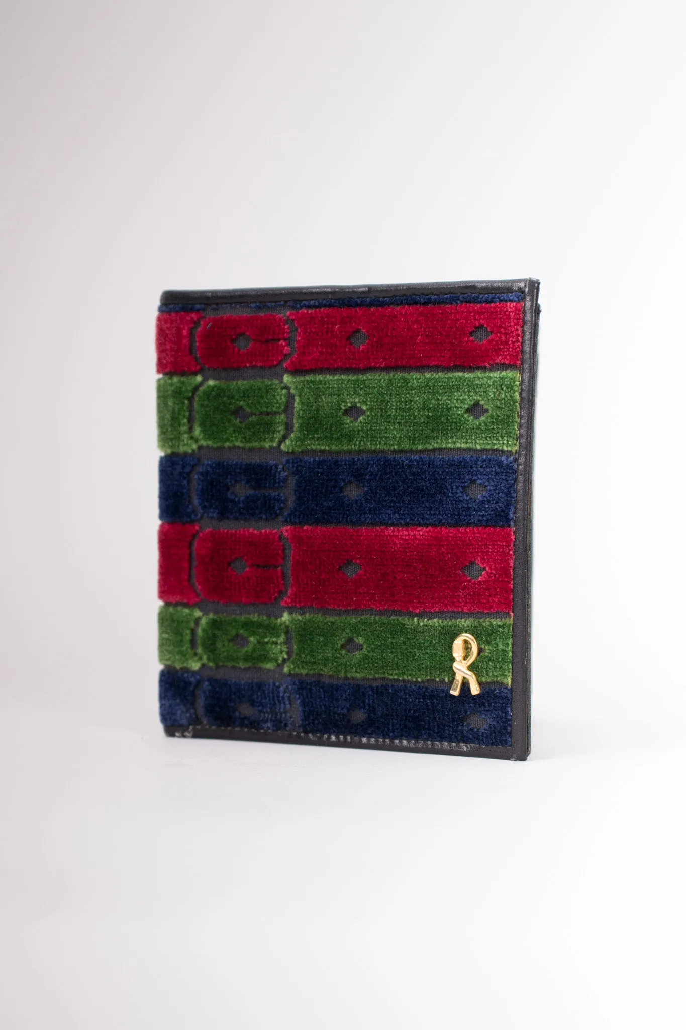 Velvet Striped Bi-Fold Wallet