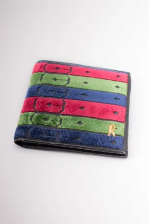 Velvet Striped Bi-Fold Wallet
