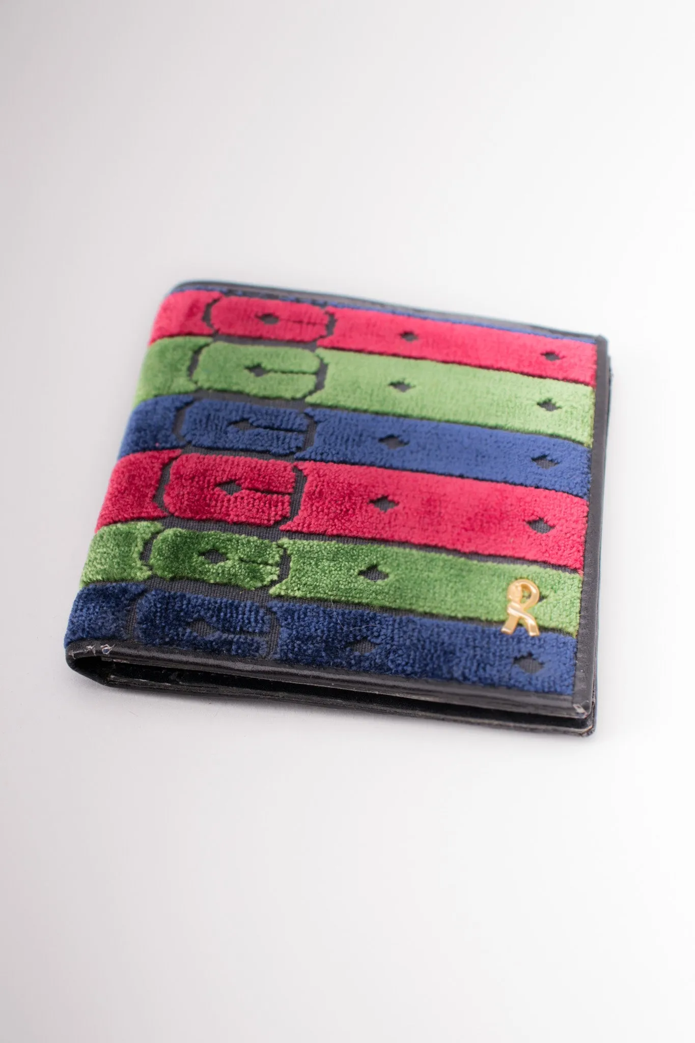 Velvet Striped Bi-Fold Wallet