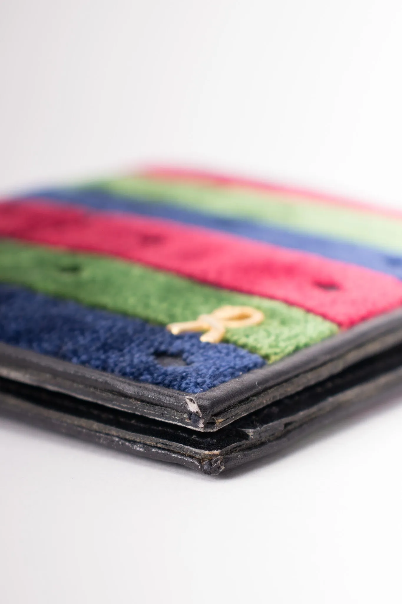 Velvet Striped Bi-Fold Wallet