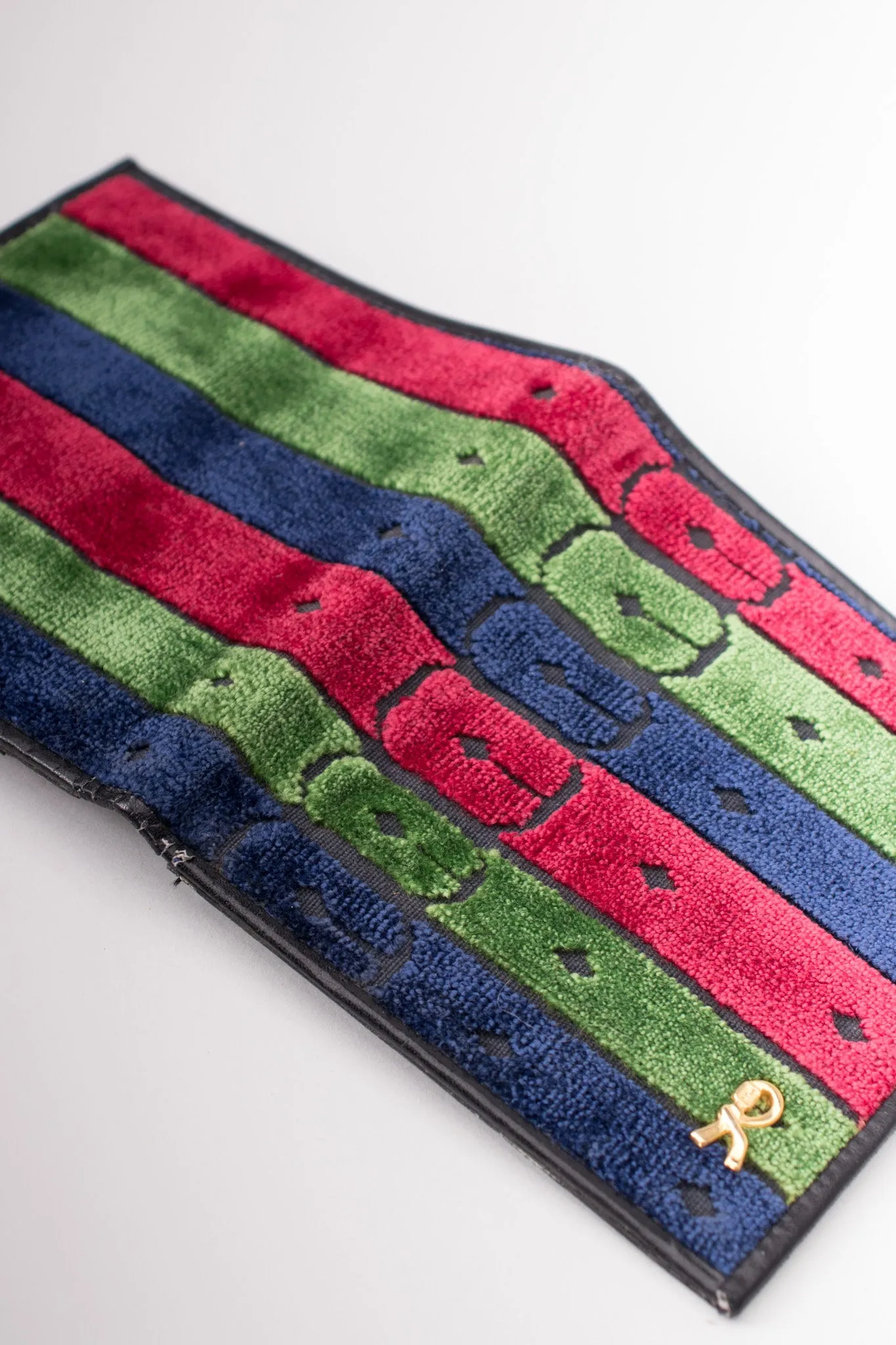 Velvet Striped Bi-Fold Wallet