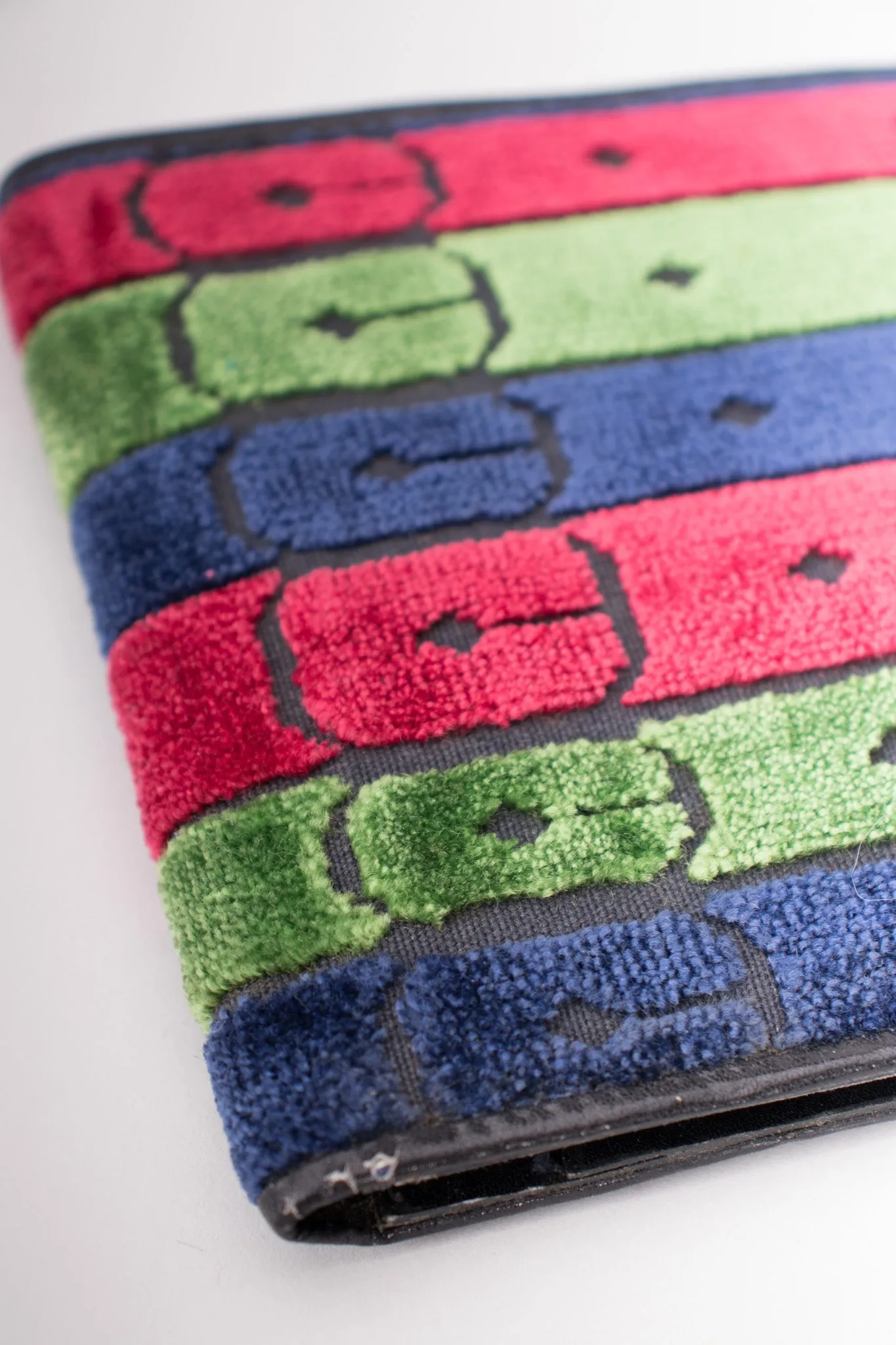 Velvet Striped Bi-Fold Wallet