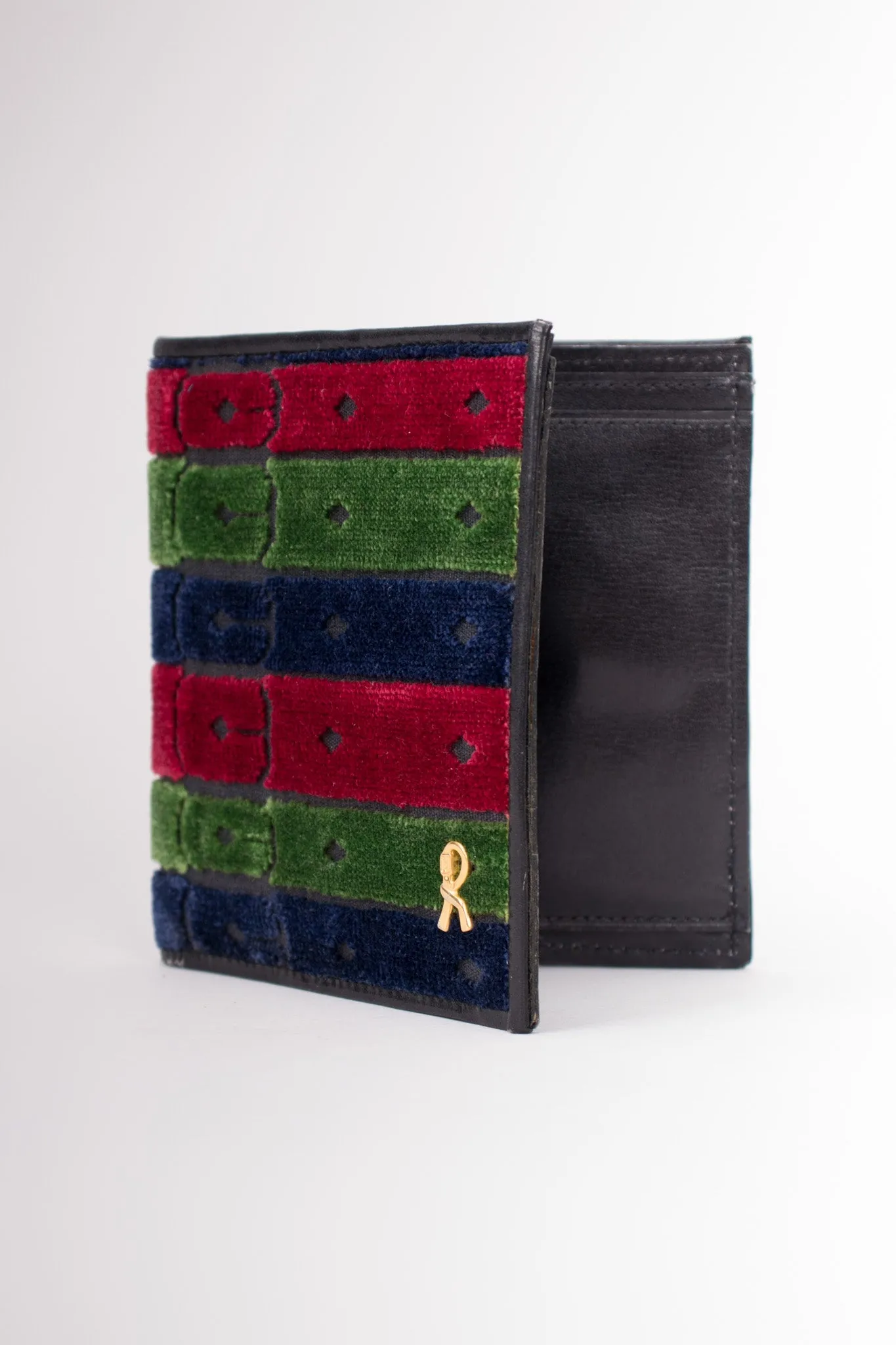 Velvet Striped Bi-Fold Wallet