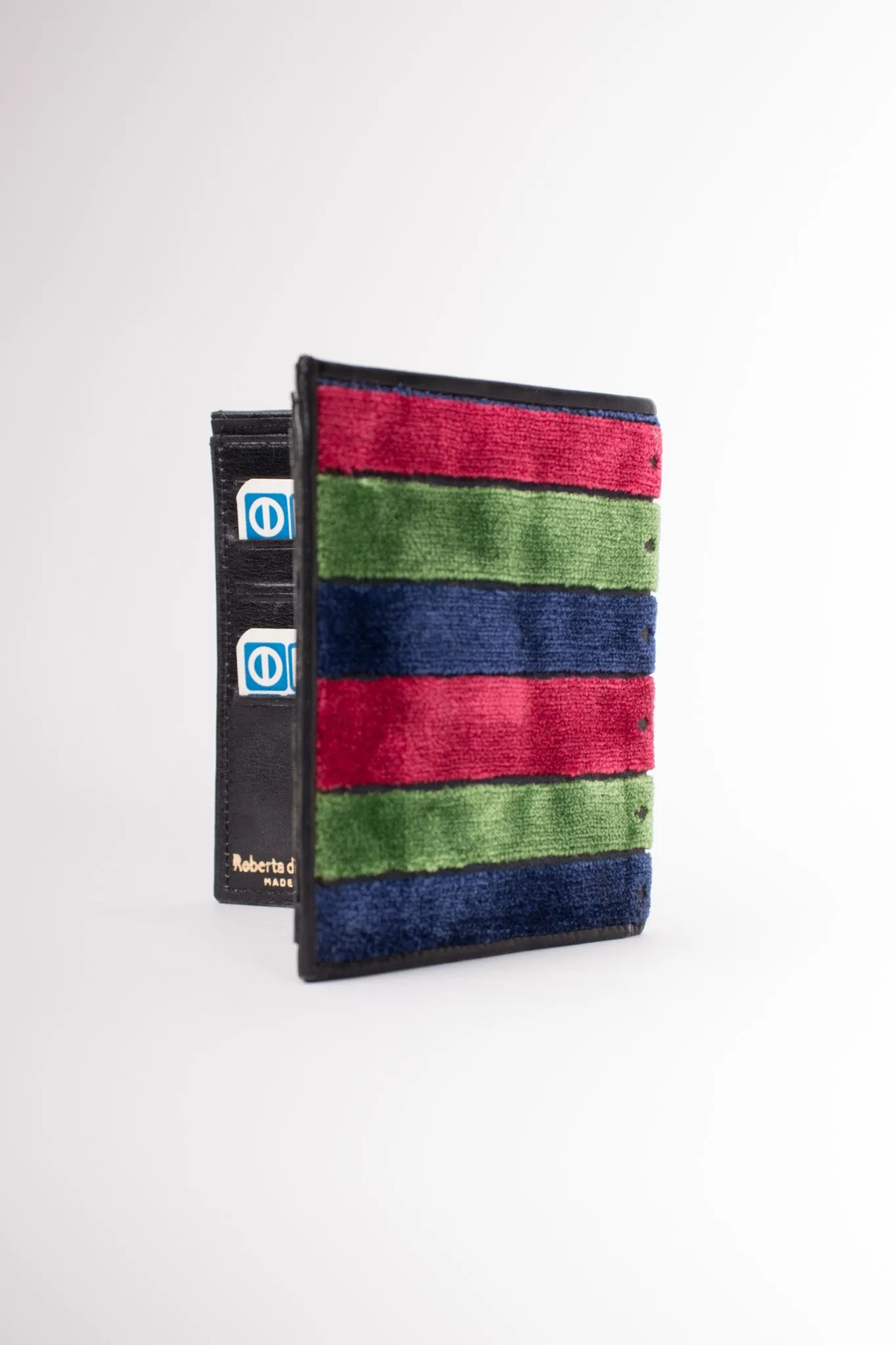 Velvet Striped Bi-Fold Wallet