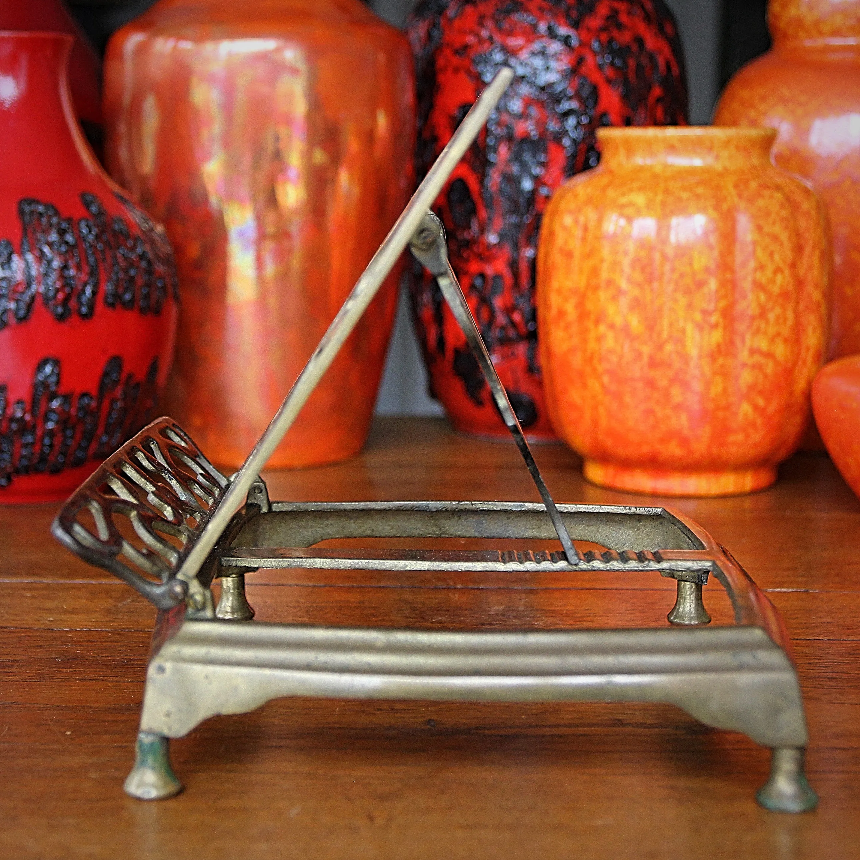 Victorian Pierced Brass Book Holder