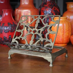 Victorian Pierced Brass Book Holder