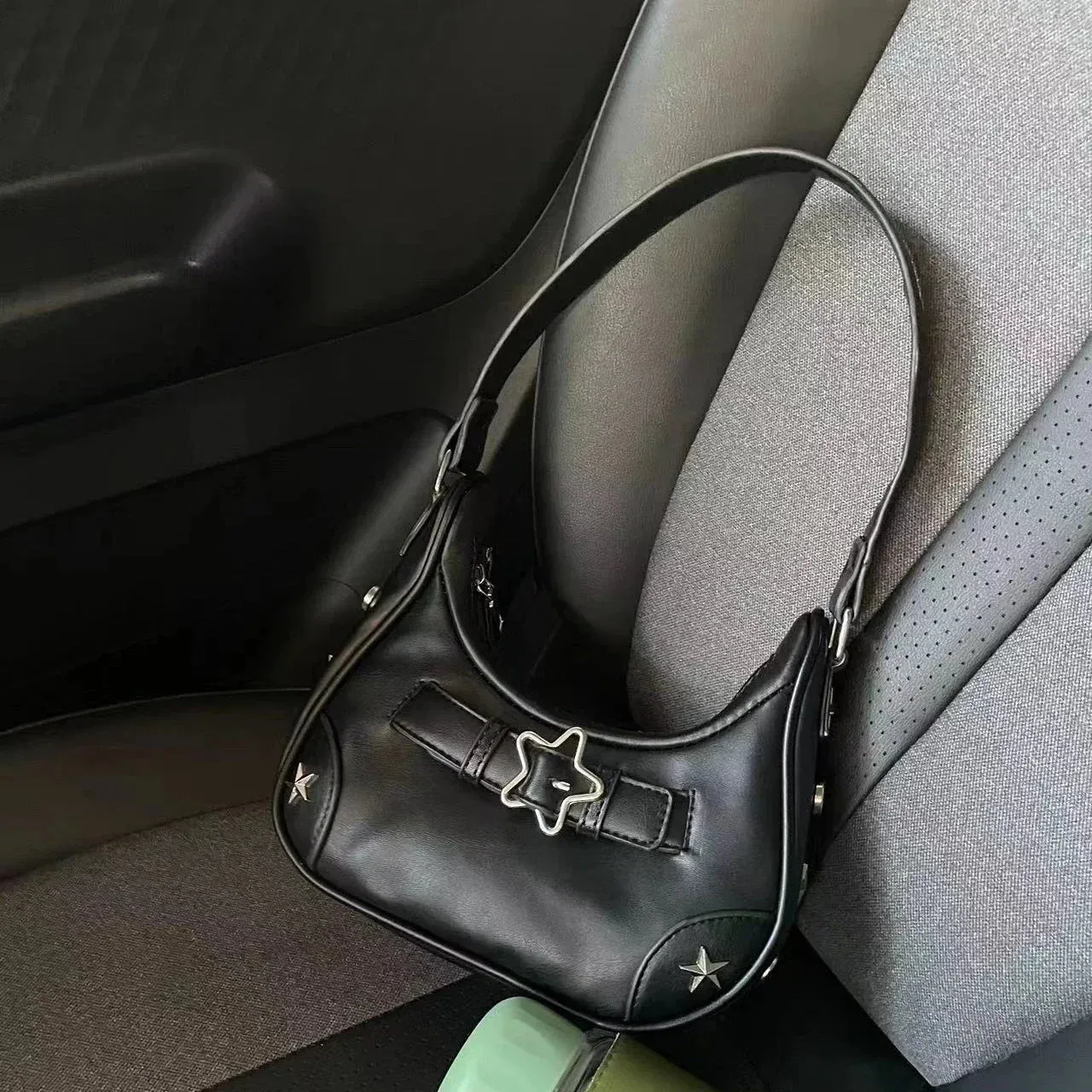 Vintage Korean Cute White Star Shoulder Tote Bag