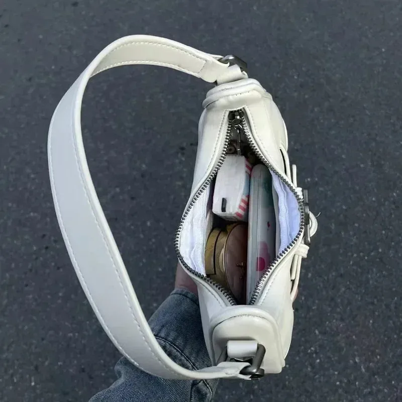 Vintage Korean Cute White Star Shoulder Tote Bag