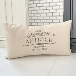 Vintage Marquee City State Estd - Rectangular Canvas Pillow