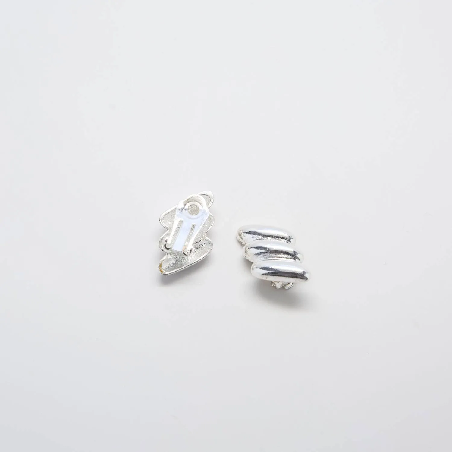 Vintage Stacked Silver Earrings