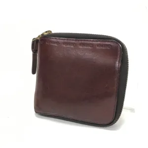 Visvim Leather Bi-Fold Zip Wallet Brown