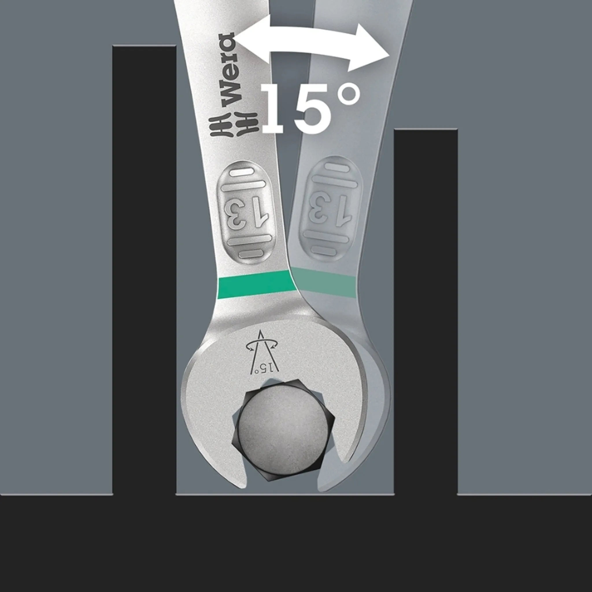 Wera Tools Combination Pedal Wrench 6003 Joker 15mm