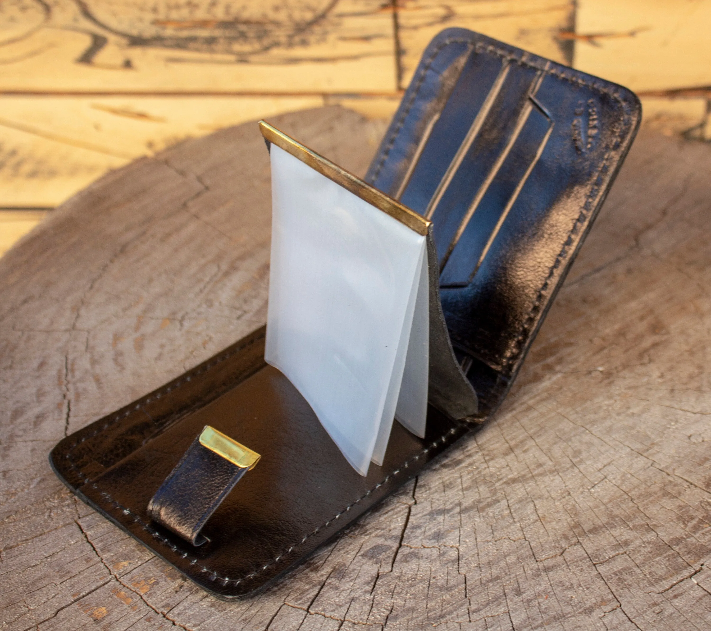WESTERN HORSE EMBROIDERED leather bi fold caballo wallet
