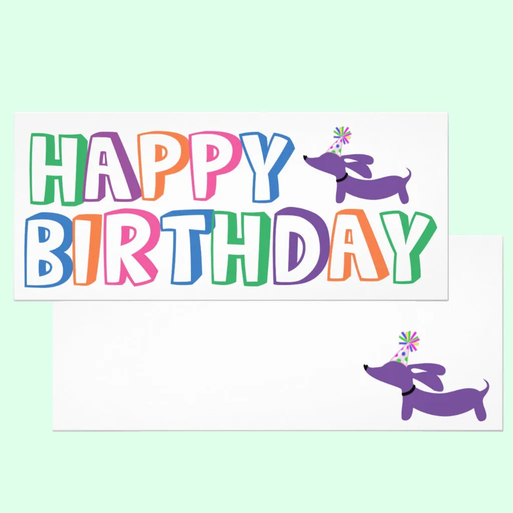 Wienerful Birthday Dachshund Greeting Card and Gift Tags