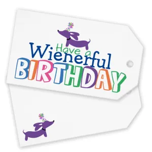 Wienerful Birthday Dachshund Greeting Card and Gift Tags