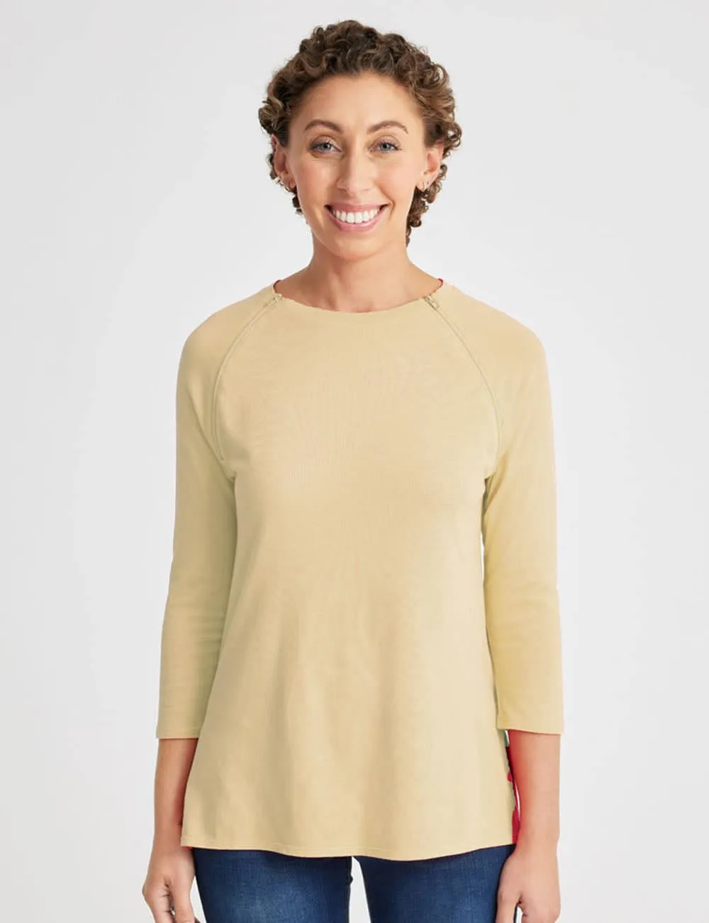 Womens Chest Port Access Shirt - Pastel Yellow