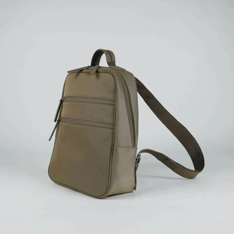 Womens Nylon Backpack Bag Light Gray Best Satchel Backpack Nylon School Rucksack for Ladies