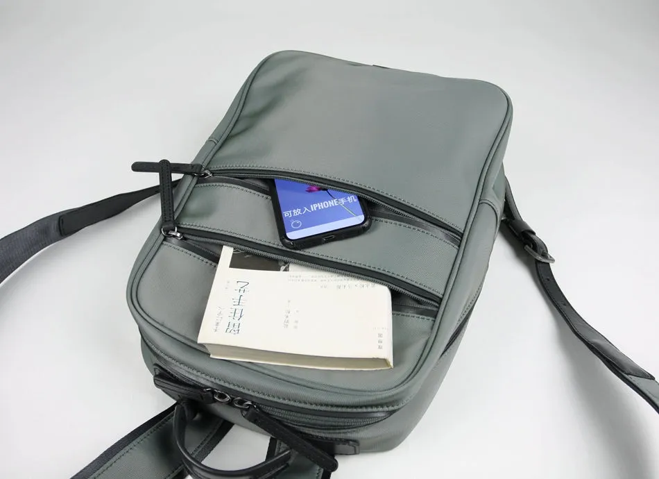 Womens Nylon Backpack Bag Light Gray Best Satchel Backpack Nylon School Rucksack for Ladies