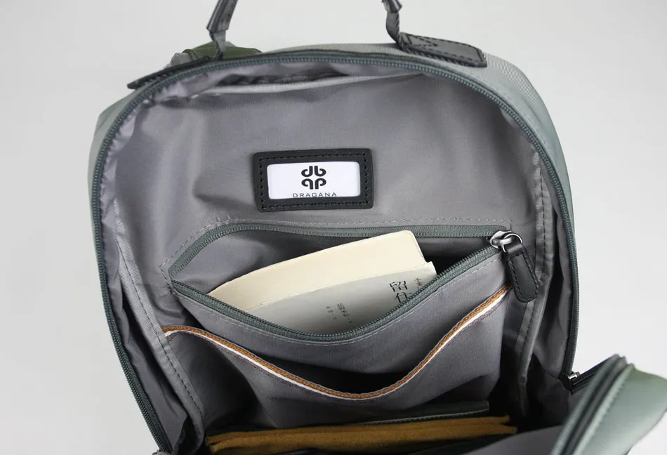 Womens Nylon Backpack Bag Light Gray Best Satchel Backpack Nylon School Rucksack for Ladies