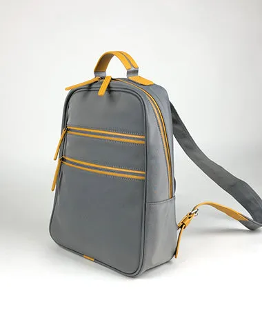 Womens Nylon Backpack Bag Light Gray Best Satchel Backpack Nylon School Rucksack for Ladies