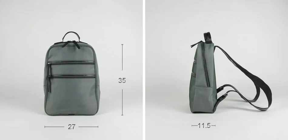Womens Nylon Backpack Bag Light Gray Best Satchel Backpack Nylon School Rucksack for Ladies