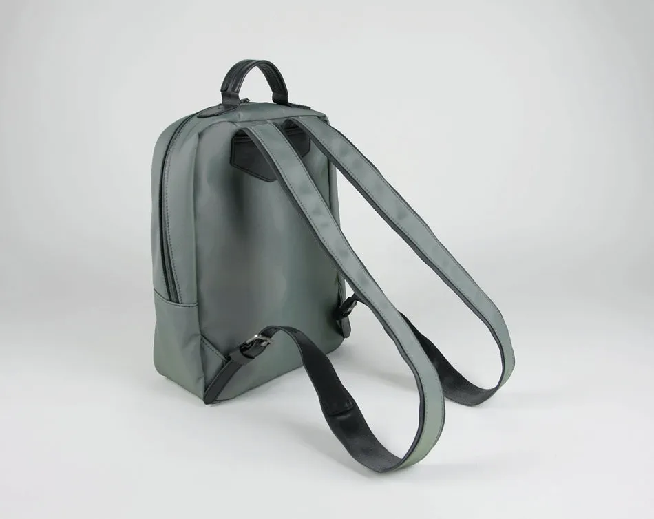 Womens Nylon Backpack Bag Light Gray Best Satchel Backpack Nylon School Rucksack for Ladies
