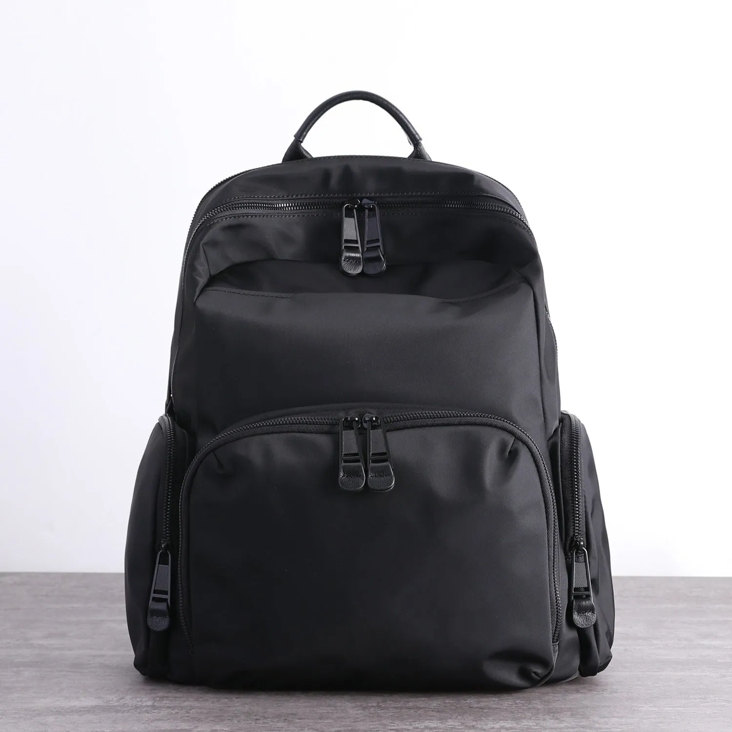Womens Nylon Laptop Backpack Best Travel Backpack Bag Nylon Gray School Rucksack for Ladies