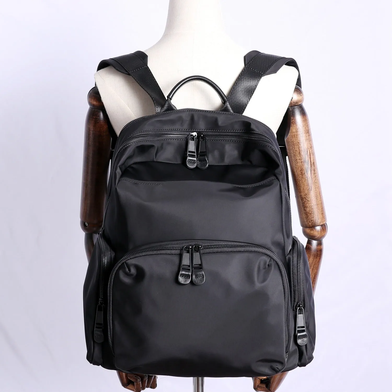 Womens Nylon Laptop Backpack Best Travel Backpack Bag Nylon Gray School Rucksack for Ladies